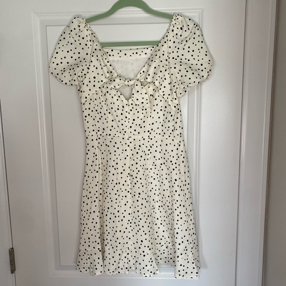 LOFT Dotted Tie Back flare dress - Picture 5 of 8